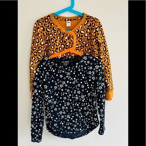 2 size 6/7 kids long sleeve shirts